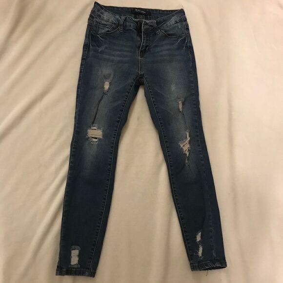 Wax Jeans Juniors Distressed - Picture 1 of 12